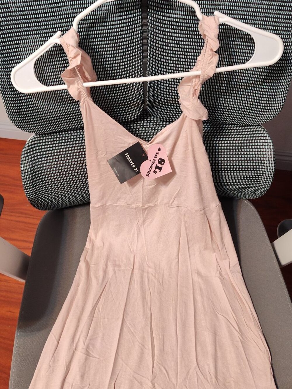 NWT 21 forever dusty pink long maxi slit womens dress size S NWT 21 forever dust